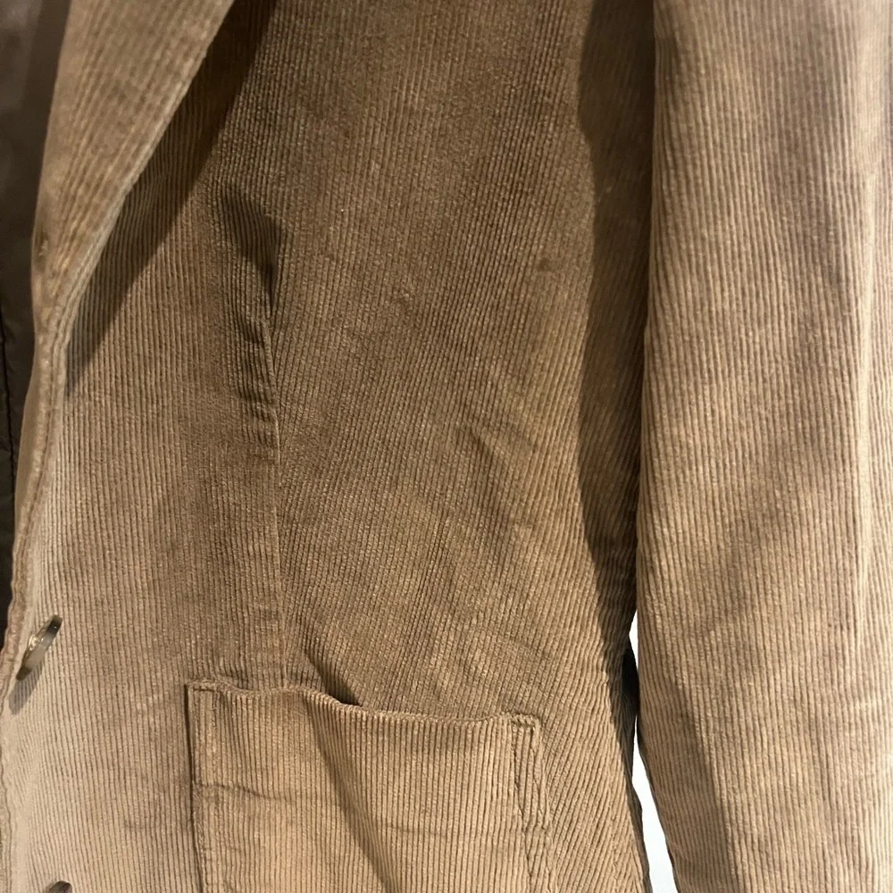 L.L. Bean Women's Tan Corduroy Blazer - Picture 3 of 6